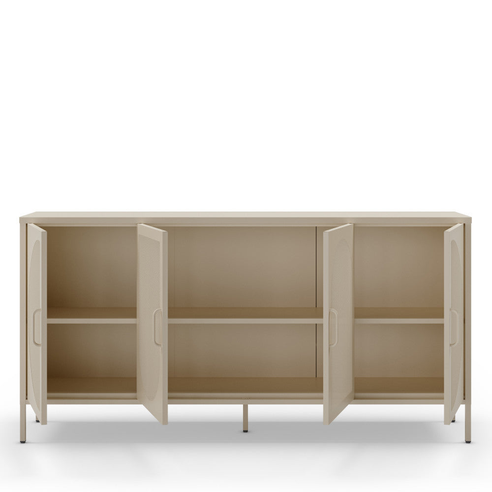 Zio - Buffet 4 Portes - Métal - Beige