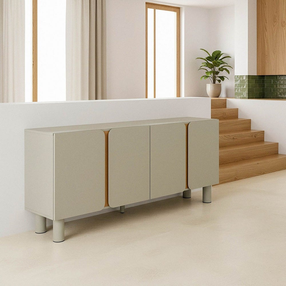 Ren - Madia a 4 ante - MDF - Tortora