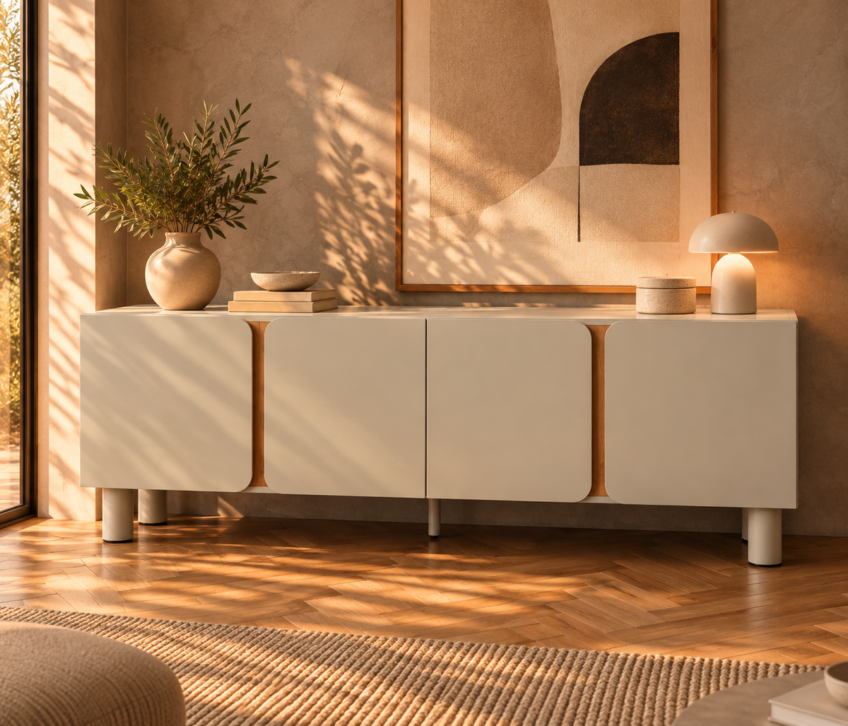 Ren - Madia a 4 ante - MDF - Tortora