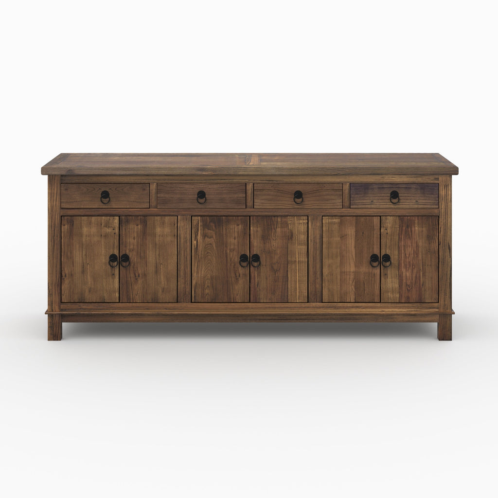 Mastic - Buffet En Bois Recyclé 3 Portes Et 4 Tiroirs