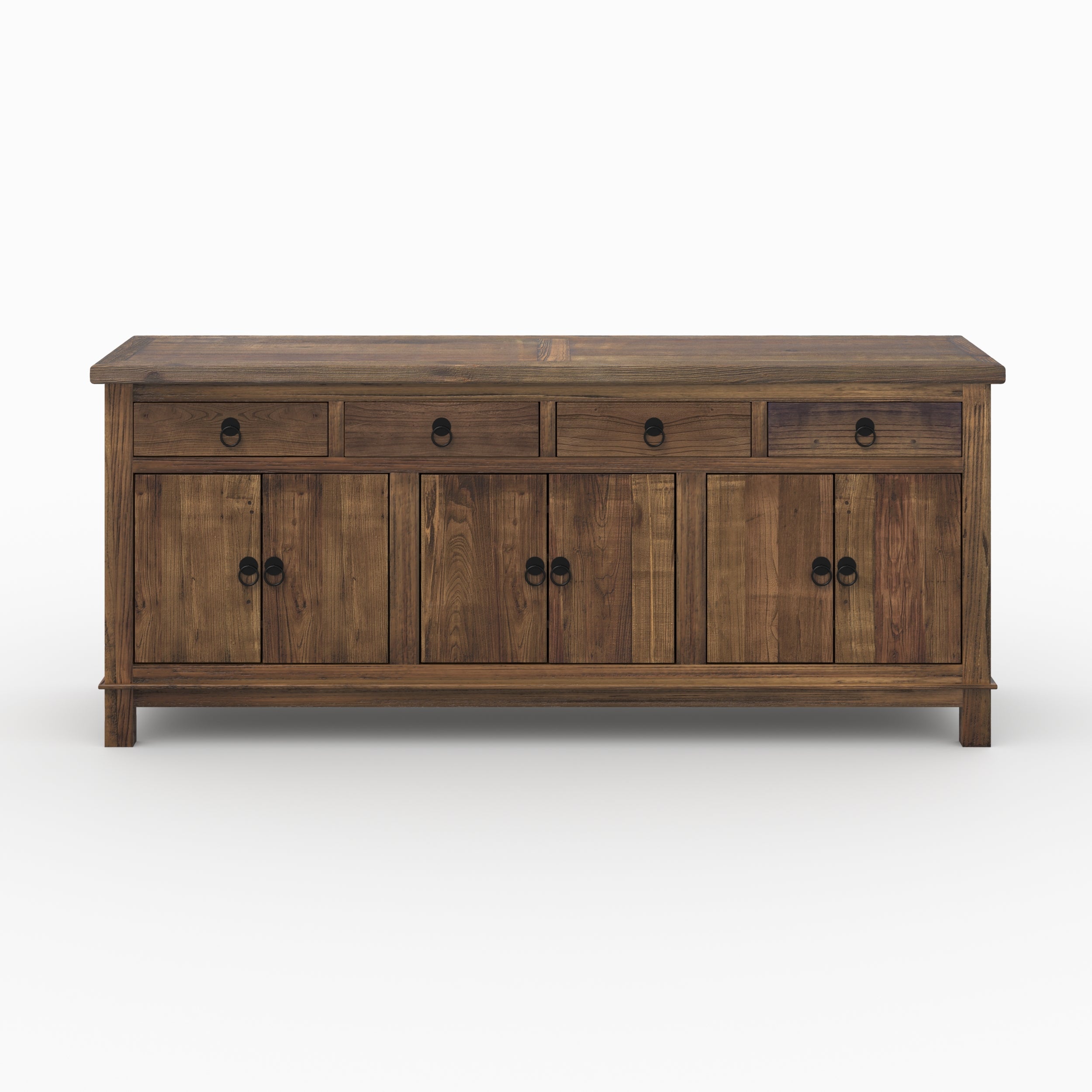 Mastic - Buffet En Bois Recyclé 3 Portes Et 4 Tiroirs