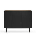 Arista - Aparador - Madera 3 Puertas 3 Cajones - Negro