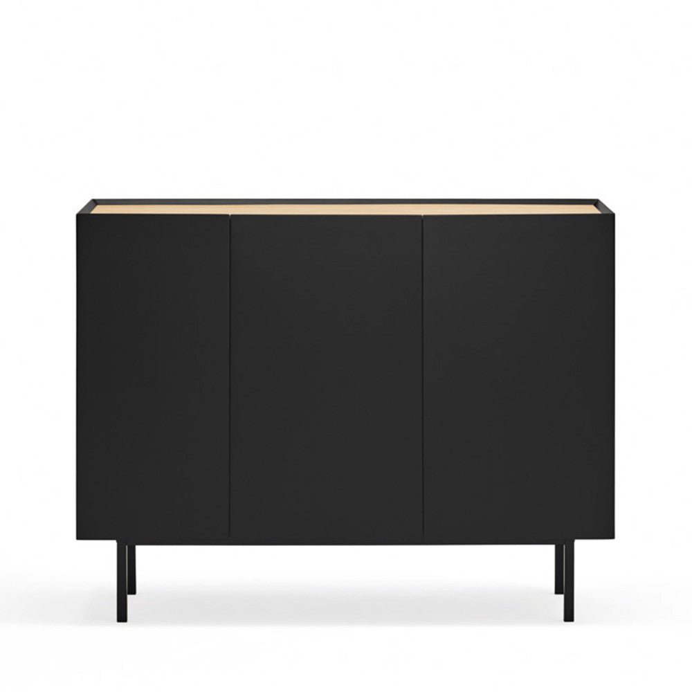 Arista - Aparador - Madera 3 Puertas 3 Cajones - Negro