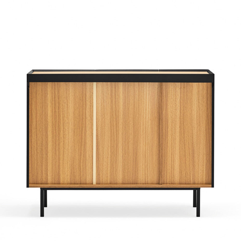 Arista - Aparador - Madera 3 Puertas 3 Cajones - Negro