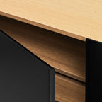 Arista - Aparador - Madera 3 Puertas 3 Cajones - Negro