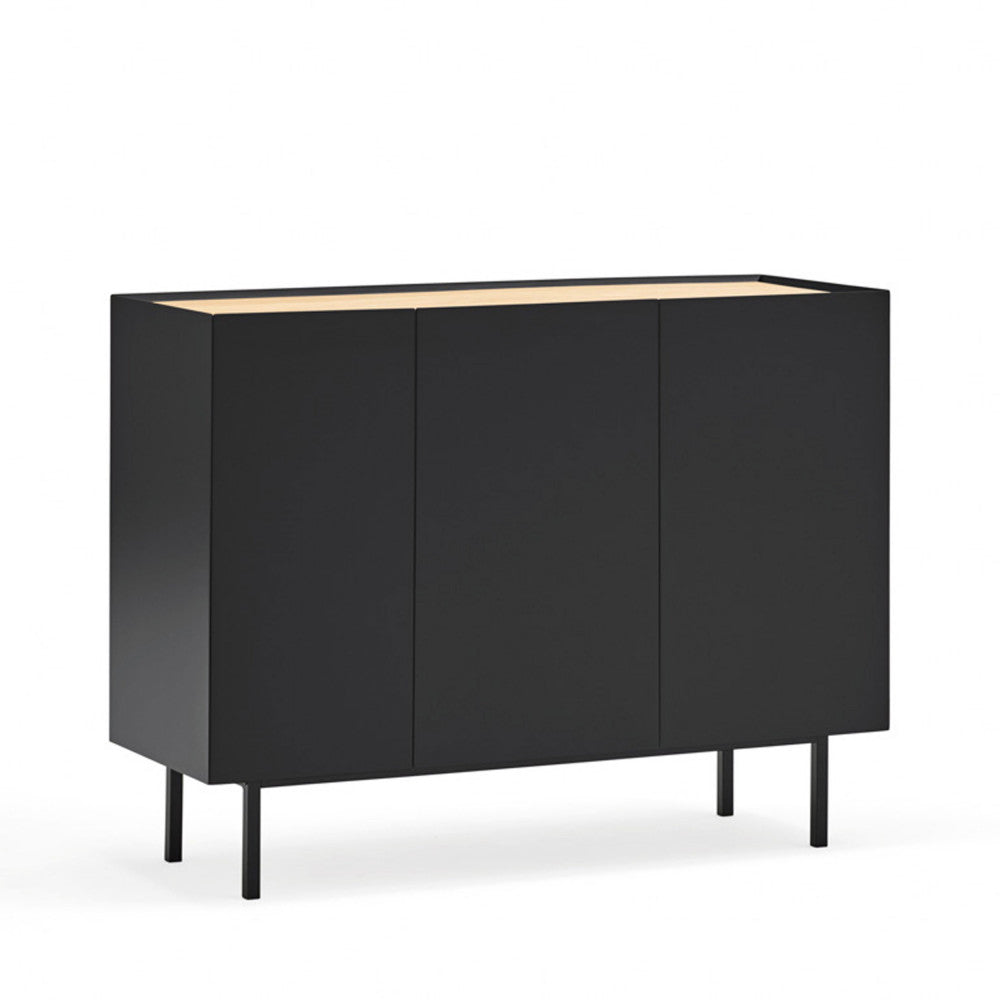 Arista - Aparador - Madera 3 Puertas 3 Cajones - Negro
