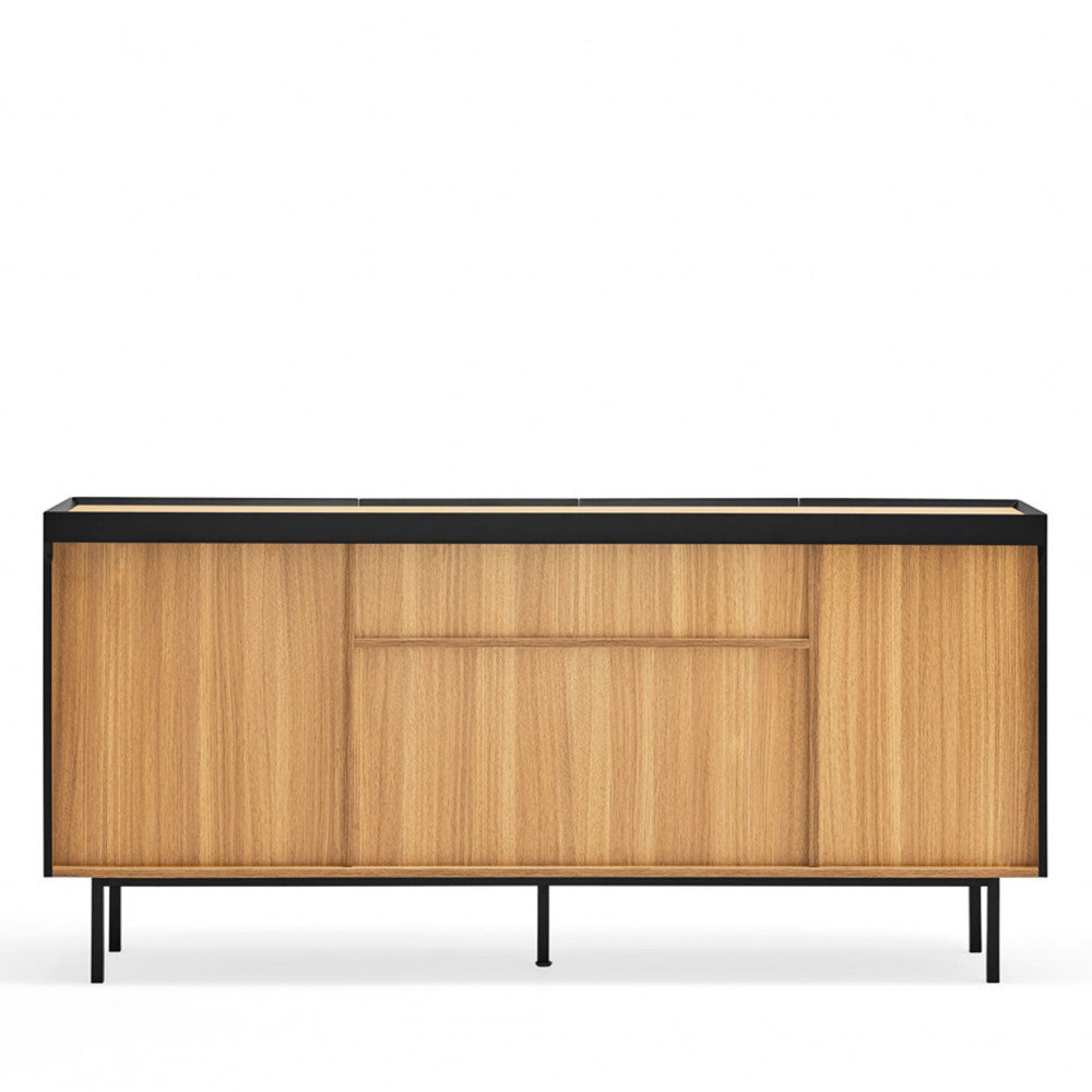 Arista - Aparador - Madera 4 Puertas 3 Cajones - Negro