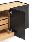 Arista - Aparador - Madera 4 Puertas 3 Cajones - Negro
