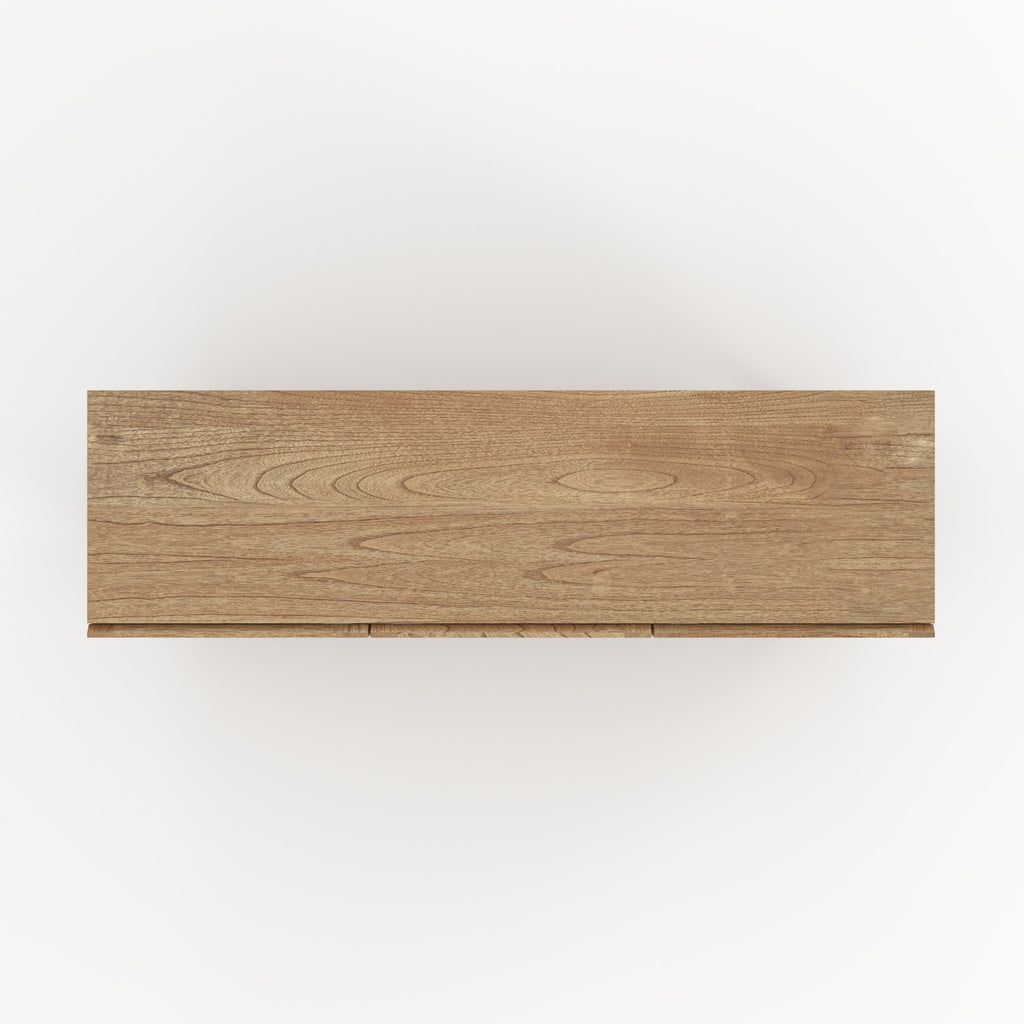 Delya - Aparador de madera maciza y ratán de mindi