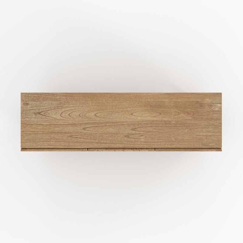 Buffet Delya en bois massif de mindi et rotin