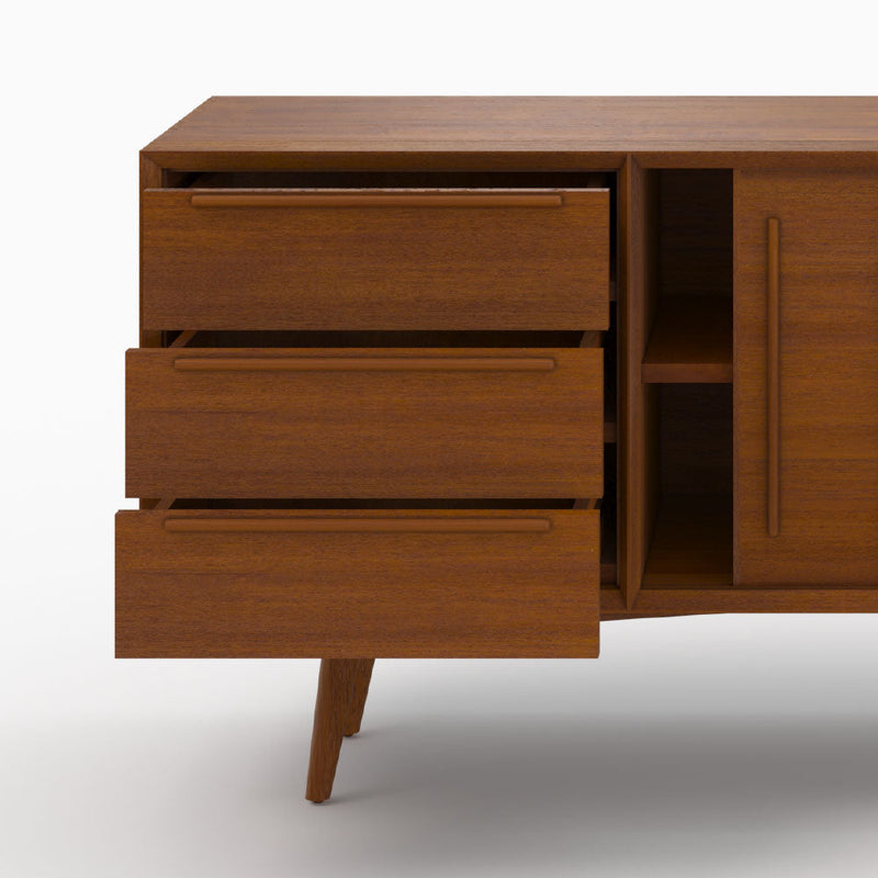 Buffet Waya 2 portes 3 tiroirs en teck