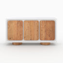 Buffet Eden en béton blanc cassé et bois d'acacia