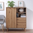 Tablero alto con 1 puerta corredera y 2 cajones - Lenny - Wood decor