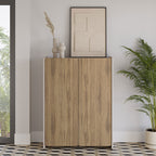 Enara - Buffet Haut 2 Portes - Bois - Bois foncé