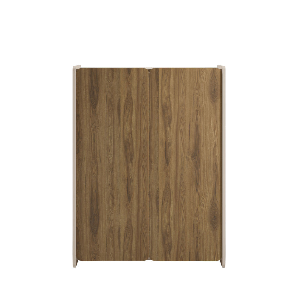 Enara - Buffet Haut 2 Portes - Bois - Bois foncé