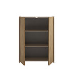 Enara - Buffet Haut 2 Portes - Bois - Bois foncé