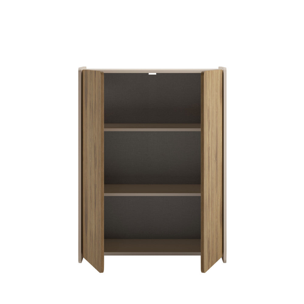 Enara - Buffet Haut 2 Portes - Bois - Bois foncé
