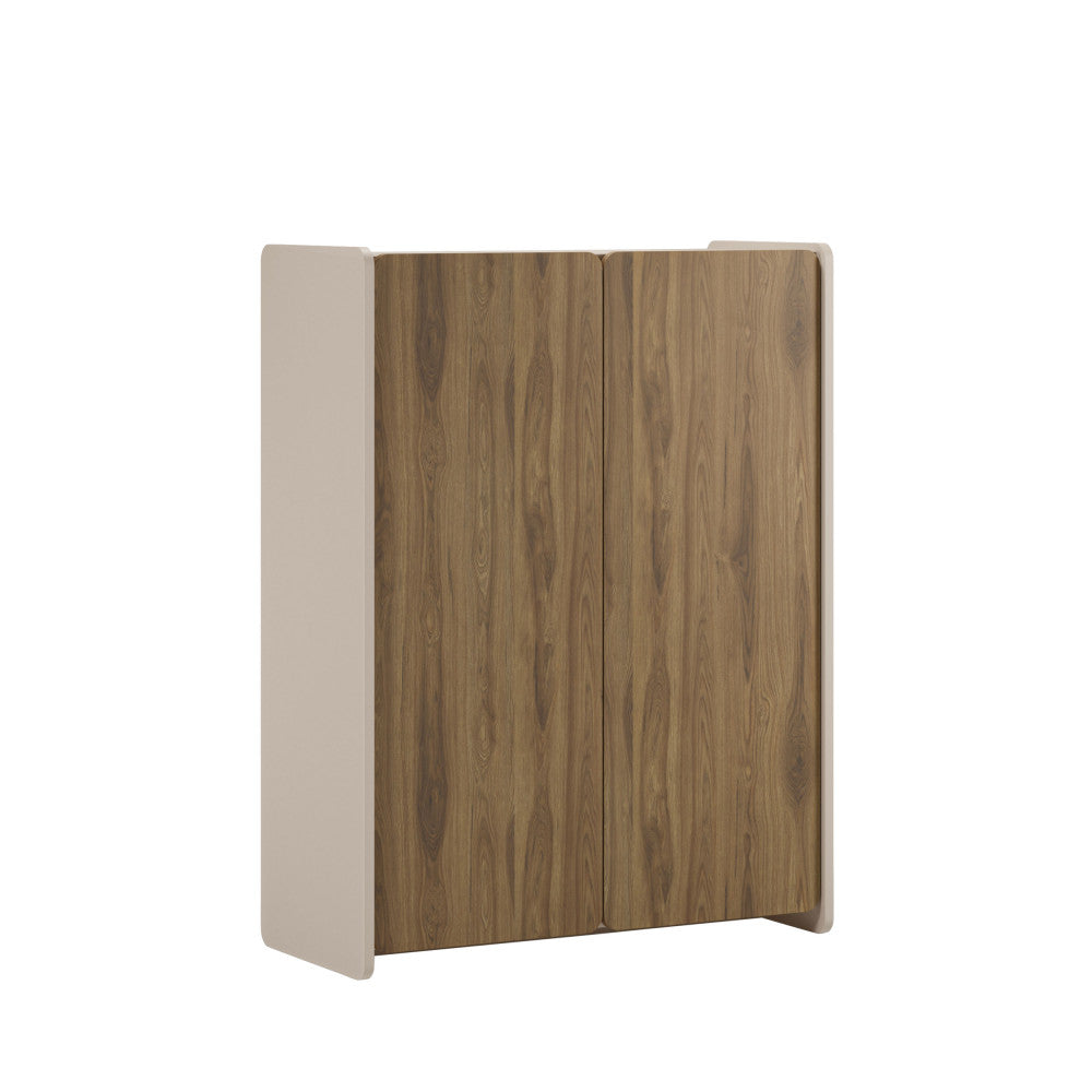 Enara - Buffet Haut 2 Portes - Bois - Bois foncé