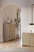 Enara - Madia Alta a 2 Ante - Legno - Legno scuro