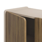 Enara - Buffet Haut 2 Portes - Bois - Bois foncé