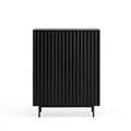 Sierra - Tall Sideboard - Wood 2 Doors 2 Drawers - Black
