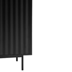 Sierra - Tall Sideboard - Wood 2 Doors 2 Drawers - Black