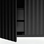 Sierra - Tall Sideboard - Wood 2 Doors 2 Drawers - Black