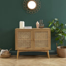 Buffet - Ines - Oak and Rattan Effect
