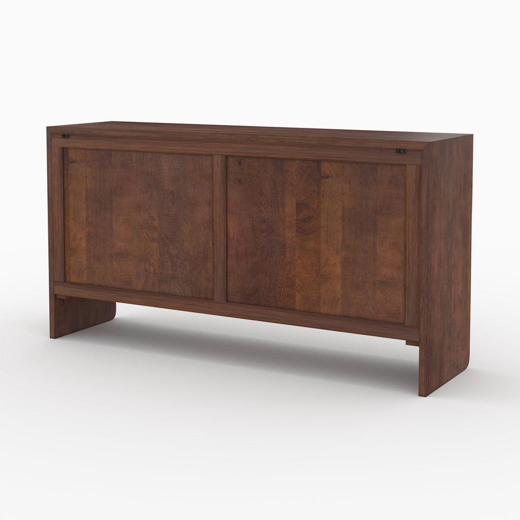 Achille - Buffet En Bois De Manguier Avec 3 Portes Et 3 Tiroirs