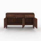 Achille - Buffet En Bois De Manguier Avec 3 Portes Et 3 Tiroirs