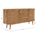 Buffet Wava 2 portes et 3 tiroirs en cannage