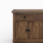 Mastic - Buffet En Bois Recyclé 3 Portes Et 4 Tiroirs