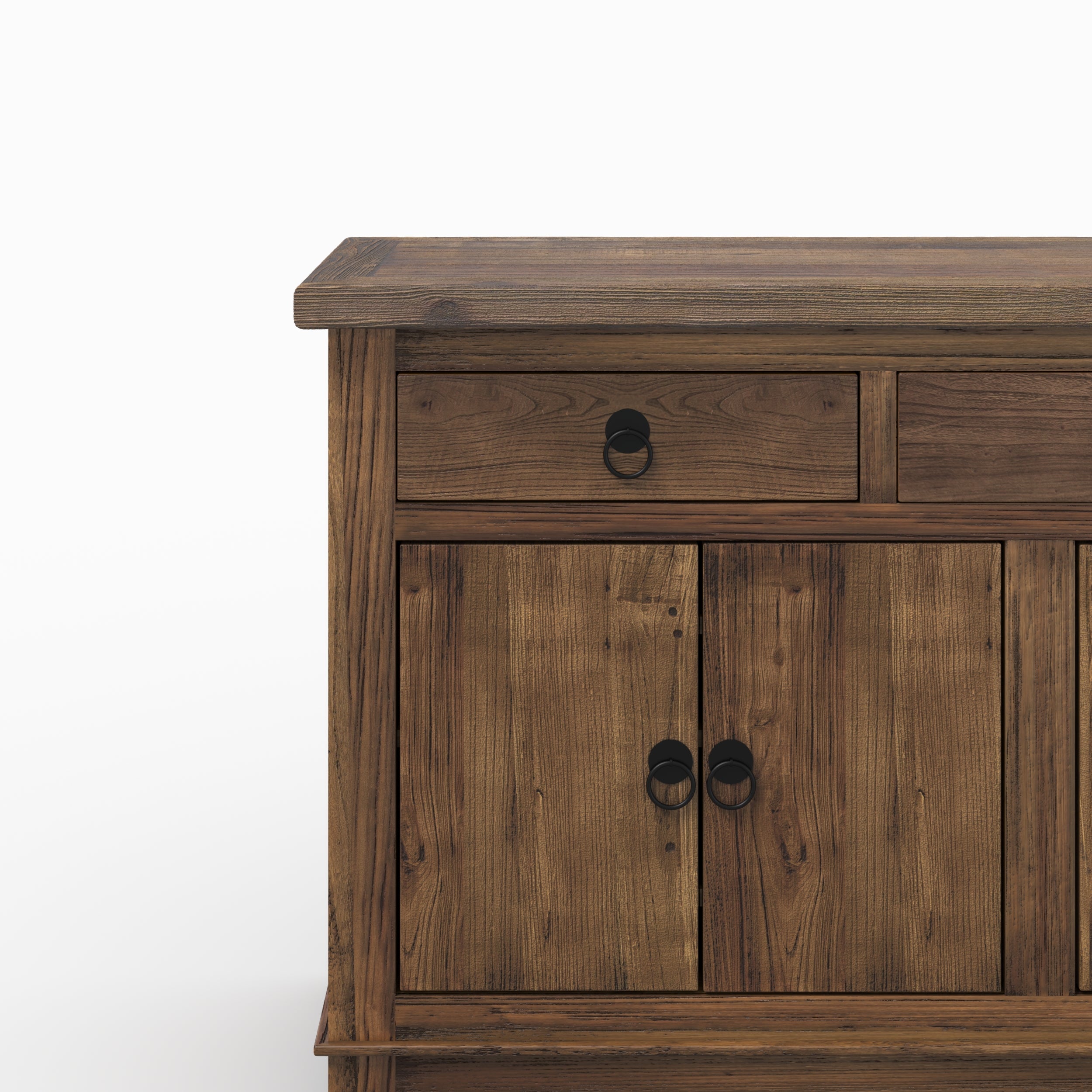 Mastic - Buffet En Bois Recyclé 3 Portes Et 4 Tiroirs