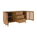 Buffet Wava 2 portes et 3 tiroirs en cannage