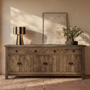 Buffet Mastic en bois 3 portes 4 tiroirs