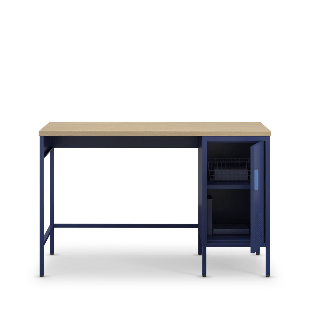 Adel - 1-Door Desk - Metal - Blue