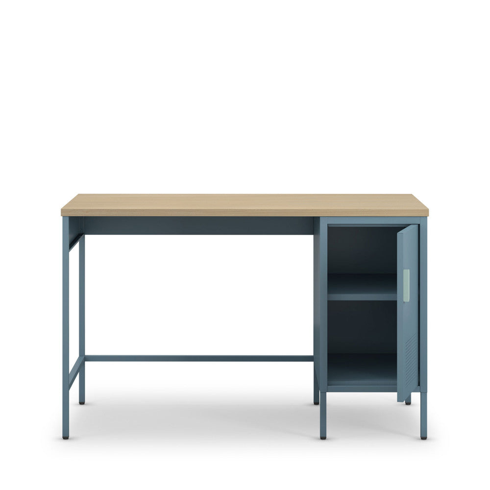 Adel - 1-Door Desk - Metal - Glacier Blue