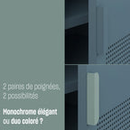 Adel - 1-Door Desk - Metal - Glacier Blue