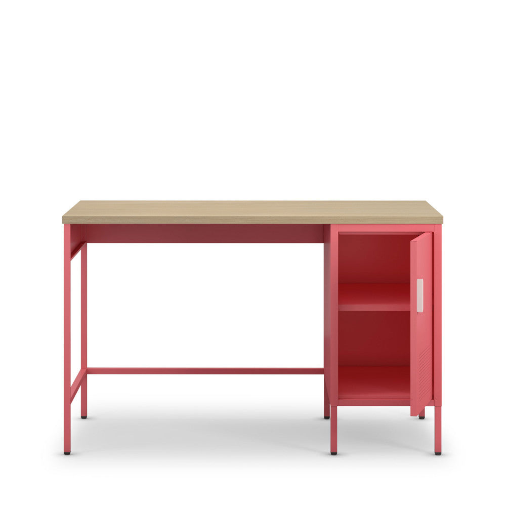 Adel - Bureau 1 Porte - Métal - Rose