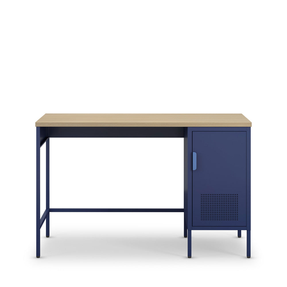 Adel - 1-Door Desk - Metal - Blue