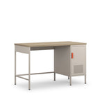 Adel - 1-Door Desk - Metal - Beige