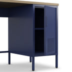 Adel - 1-Door Desk - Metal - Blue