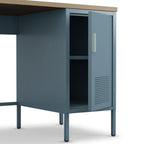 Adel - 1-Door Desk - Metal - Glacier Blue