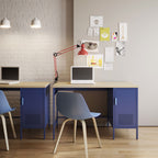 Adel - 1-Door Desk - Metal - Blue