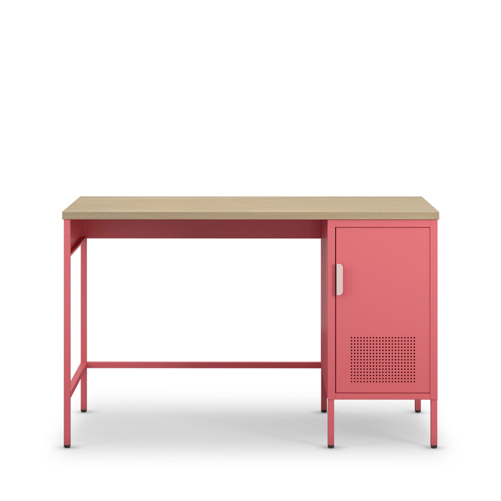 Adel - Bureau 1 Porte - Métal - Rose