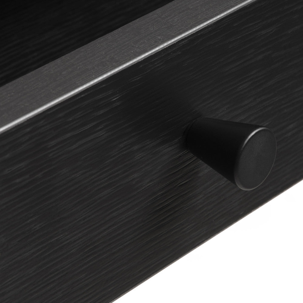 Rinto - Desk, 1 Drawer, 1 Compartment - Wood and Metal - Black