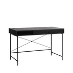 Rinto - Desk, 1 Drawer, 1 Compartment - Wood and Metal - Black