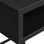 Rinto - Desk, 1 Drawer, 1 Compartment - Wood and Metal - Black