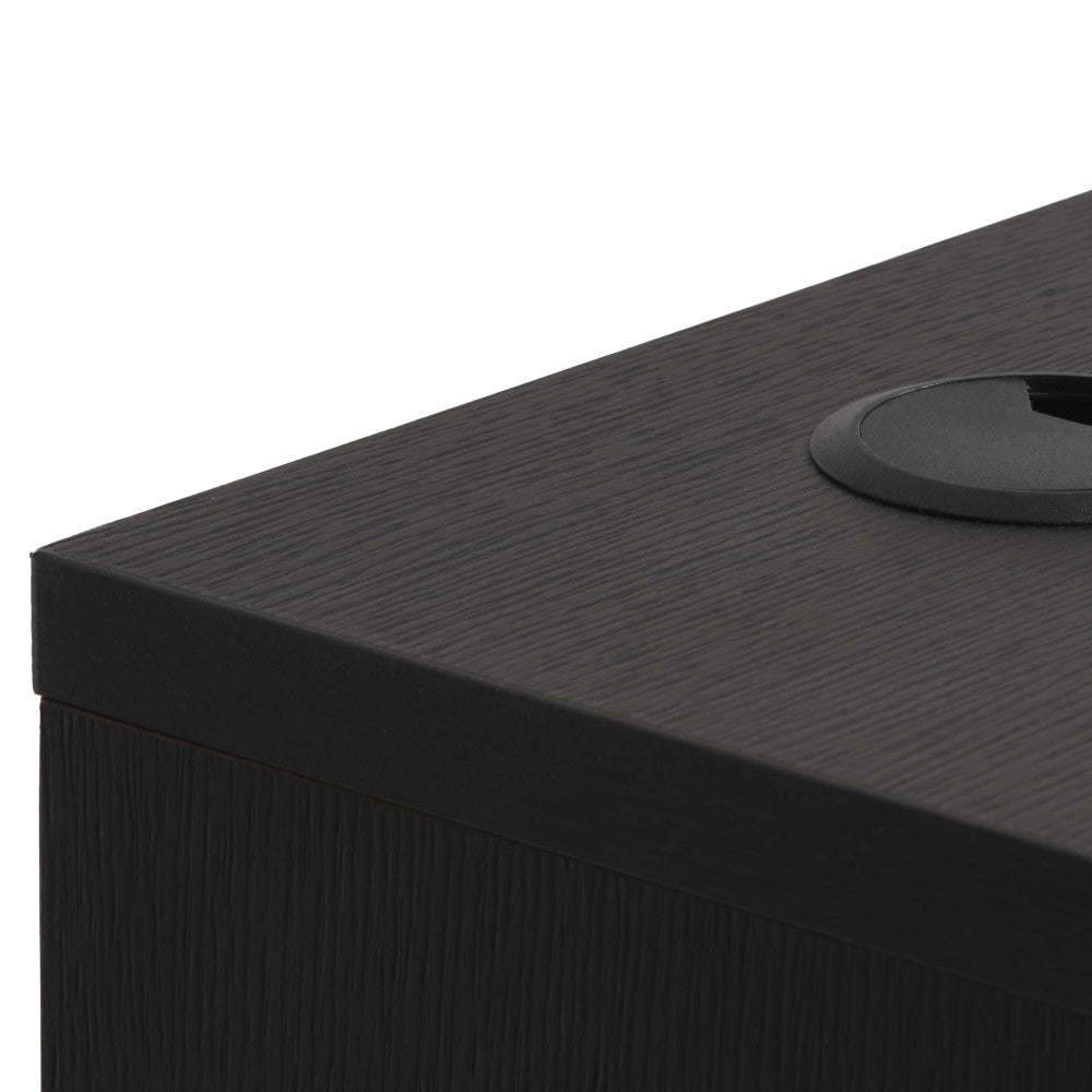 Rinto - Desk, 1 Drawer, 1 Compartment - Wood and Metal - Black