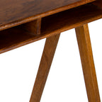 Compartment - Desk - Wood, 3 Compartments - Brown